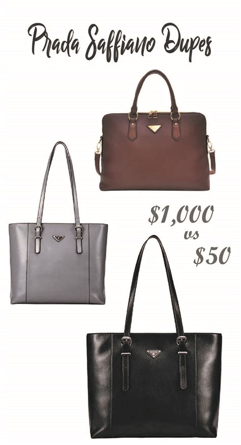 prada saffiano look alike bag|affordable Prada bag dupes.